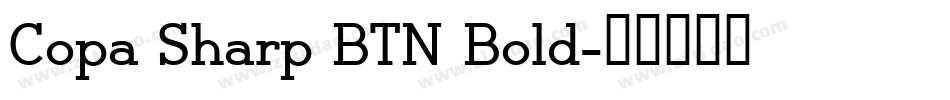 Copa Sharp BTN Bold字体转换